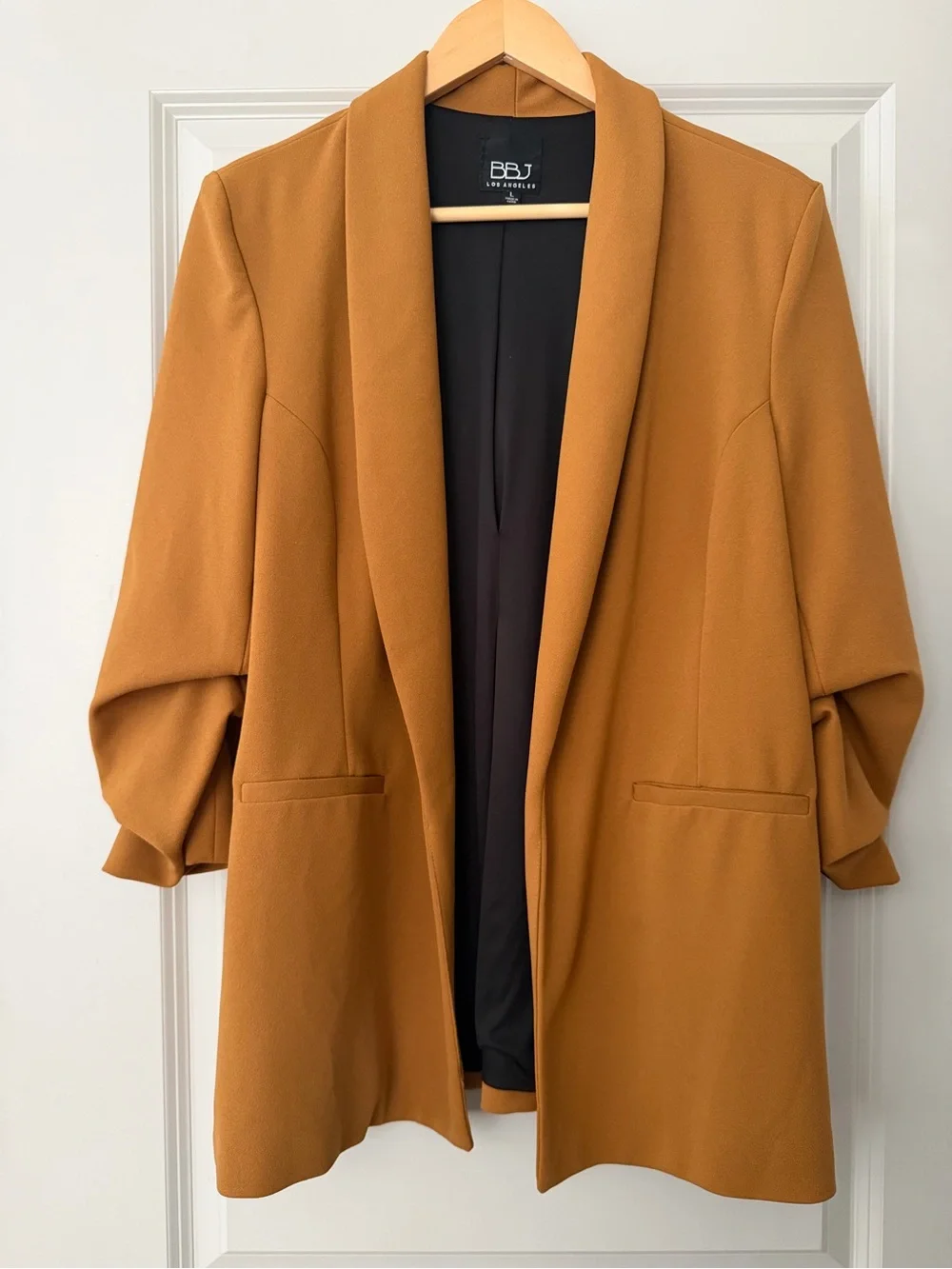 Open-Front Blazer in Mustard for Women